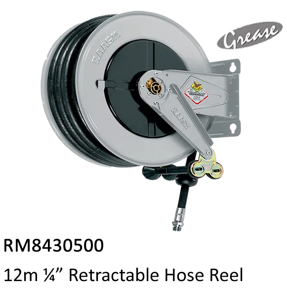 Hose reels for grease